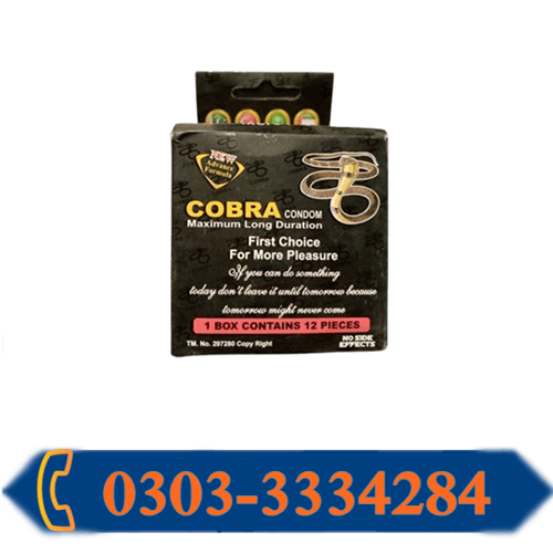 Black Cobra Premium Condoms in Pakistan